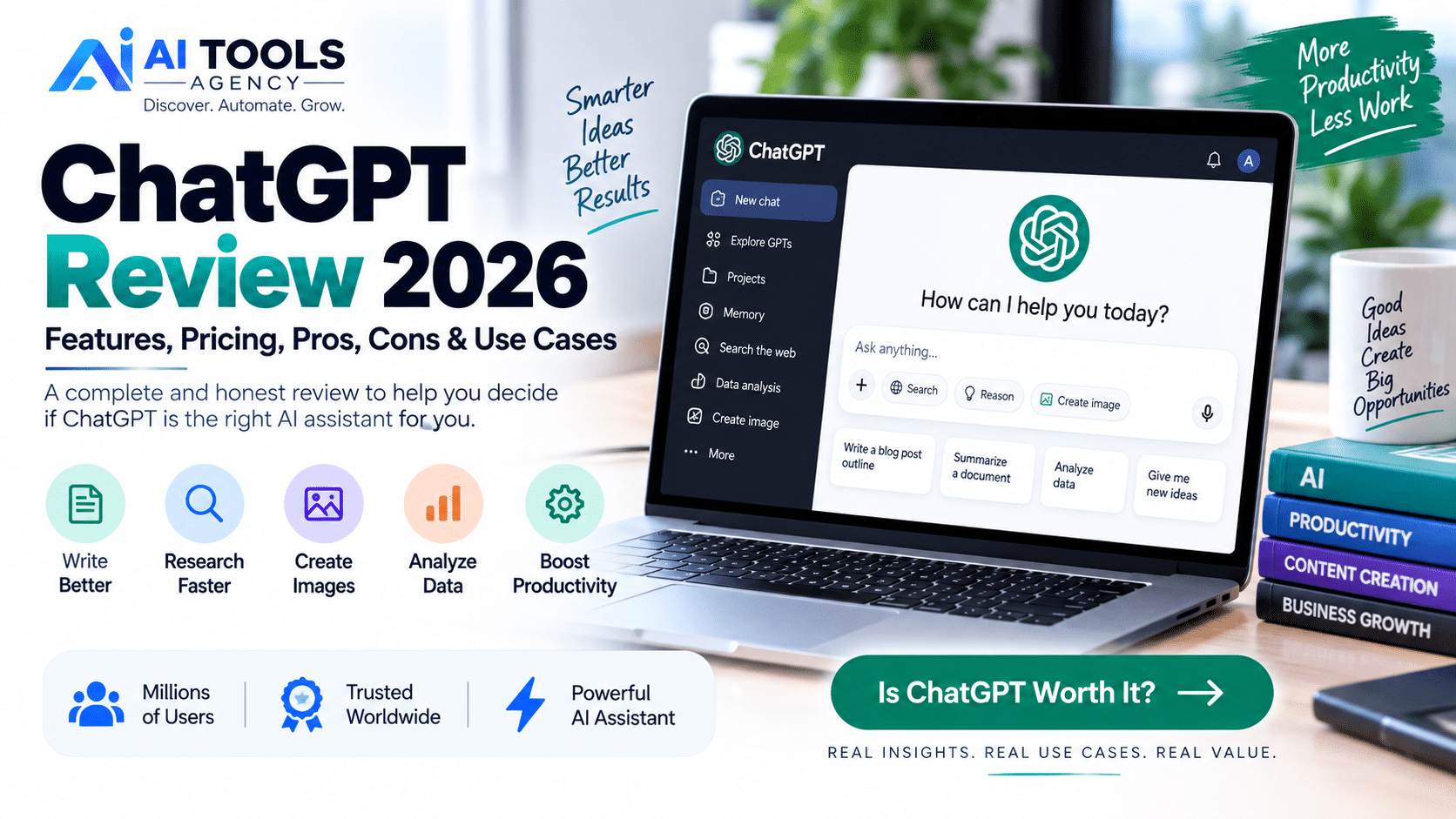 ChatGPT Review 2026 features pricing pros and cons